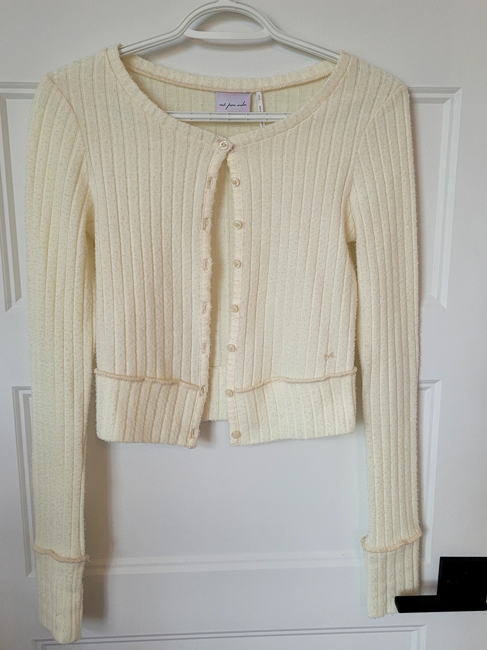 Urban Outfitters Out From Under Ribbed Cropped Cardigan - Size Small